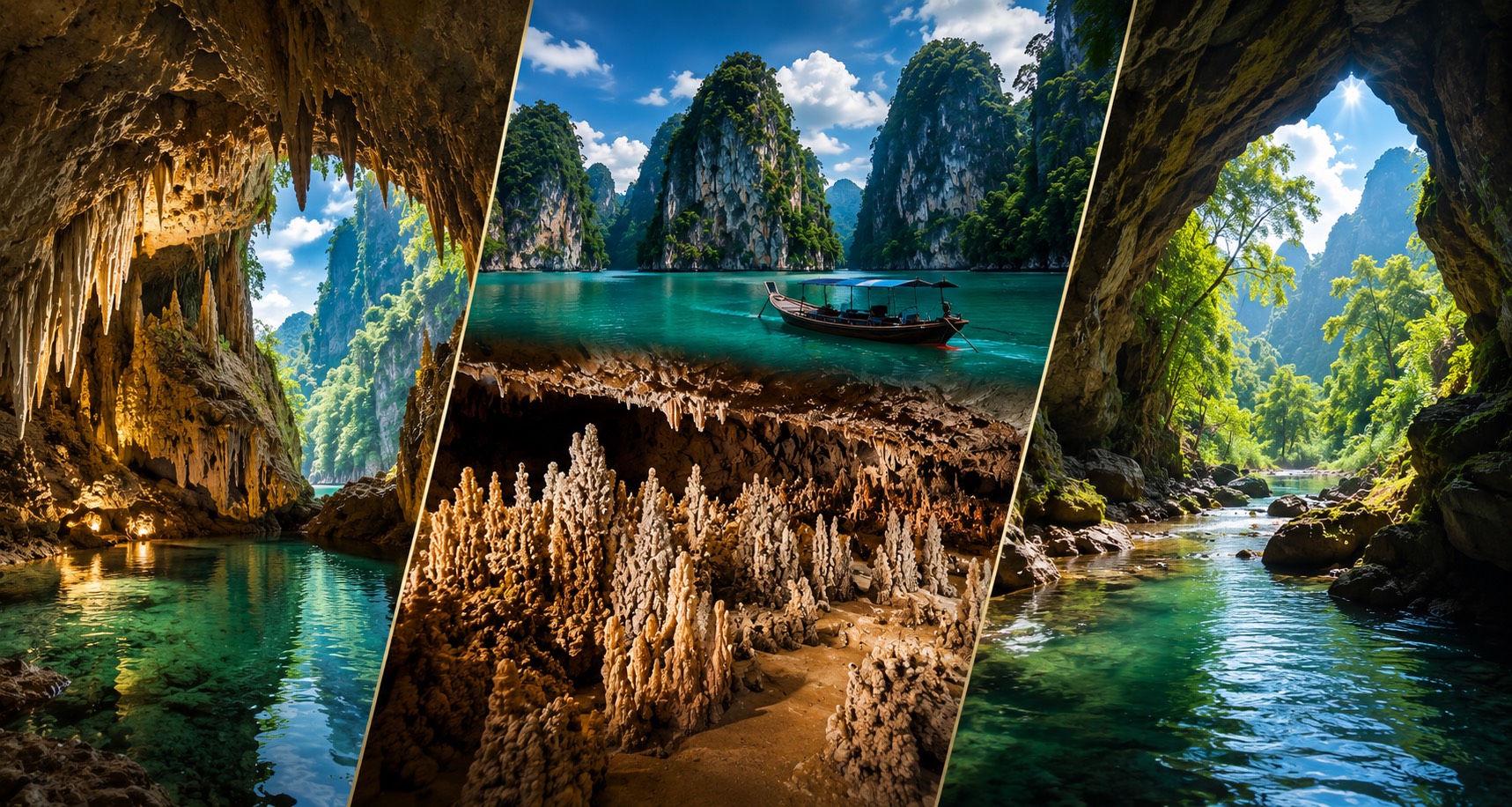 3 Amazing Caves at Ratchaprapha Reservoir, Surat Thani 