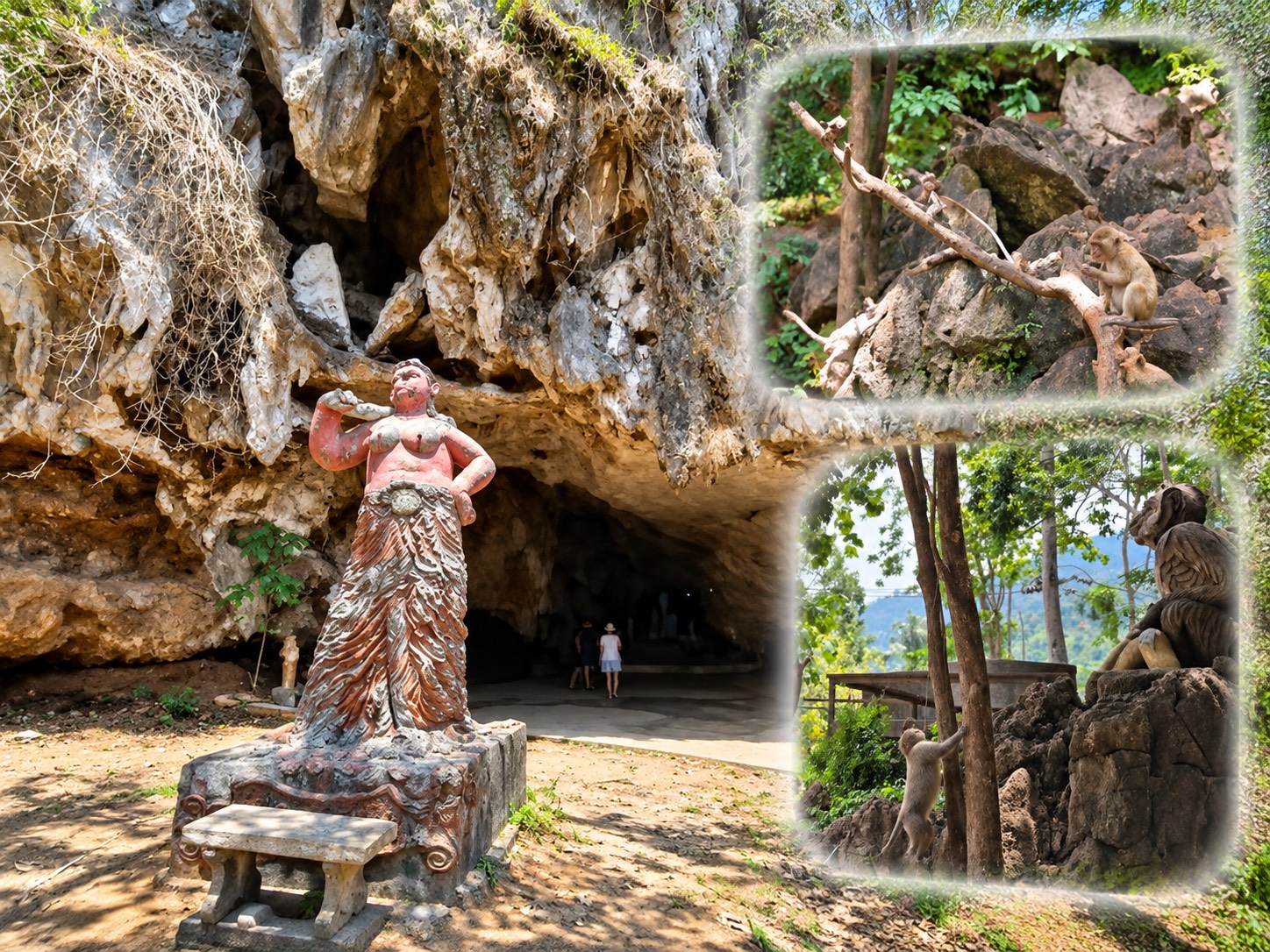 Tham Phanthurat: Höhle, Legende und Affen